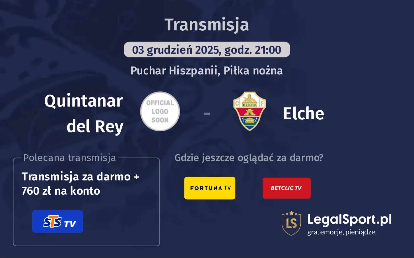 Quintanar del Rey - Elche Transmisje