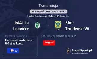 RAAL La Louvière - Sint-Truidense VV gdzie oglądać? (24.01)
