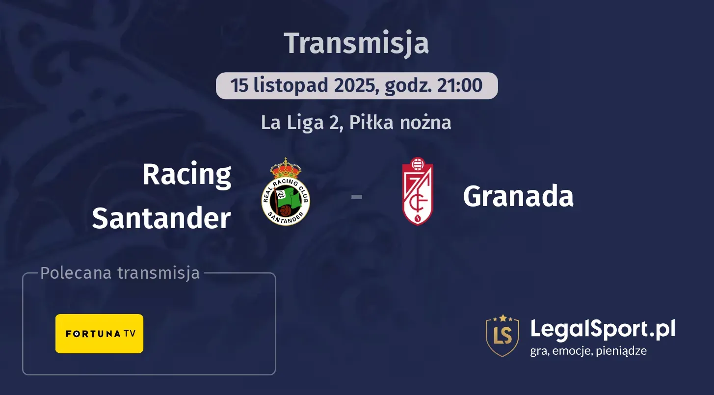Racing Santander - Granada Transmisje