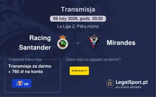 Racing Santander - Mirandes gdzie oglądać? (09.02)
