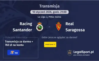 Racing Santander - Real Saragossa gdzie oglądać? (10.01)