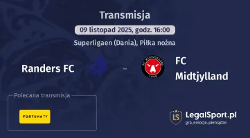 Randers FC - FC Midtjylland gdzie oglądać? (09.11)