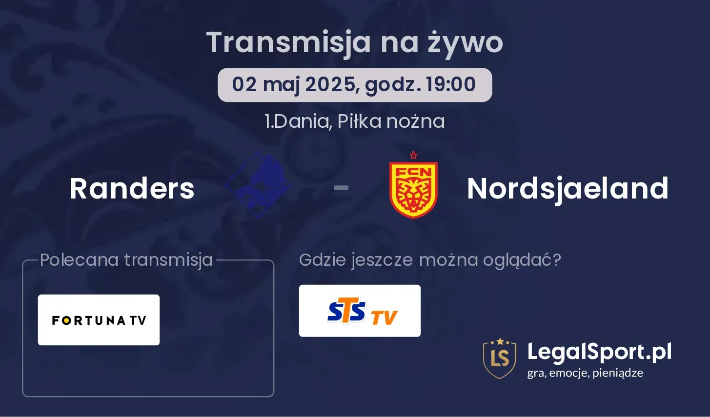 Randers - Nordsjaeland gdzie oglądać transmisję?