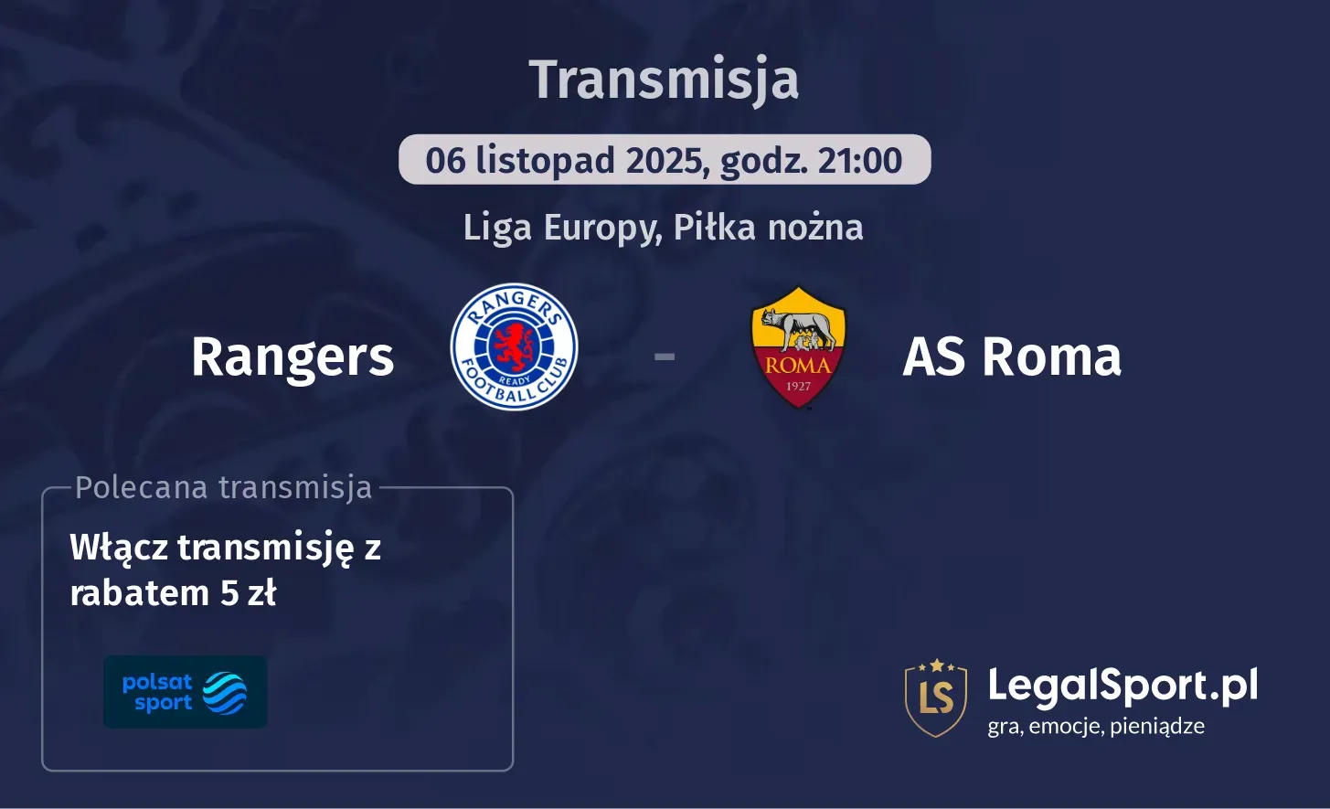 Rangers - AS Roma Transmisje