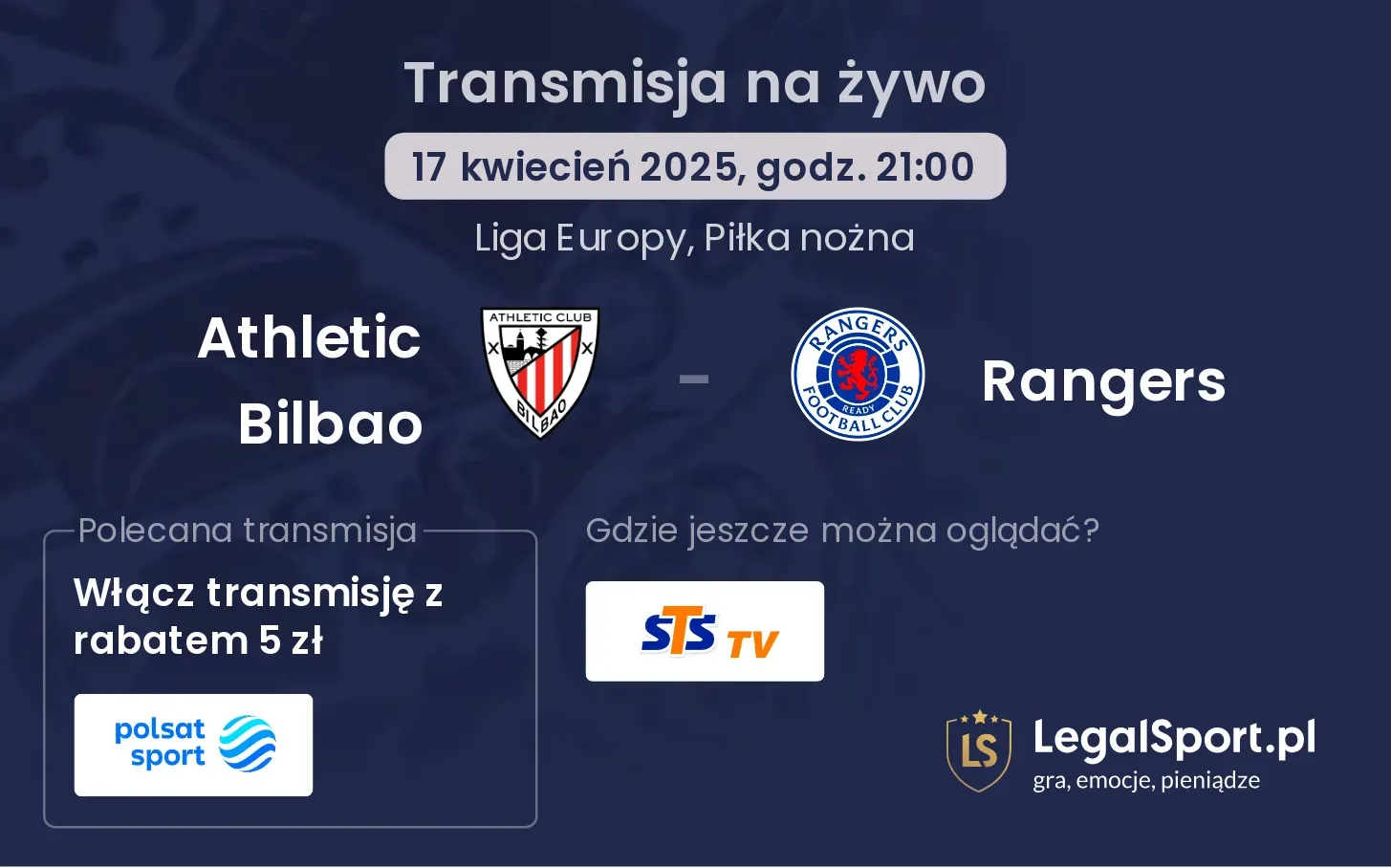 Athletic Bilbao - Rangers gdzie oglądać?