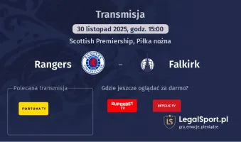 Rangers - Falkirk gdzie oglądać? (30.11)