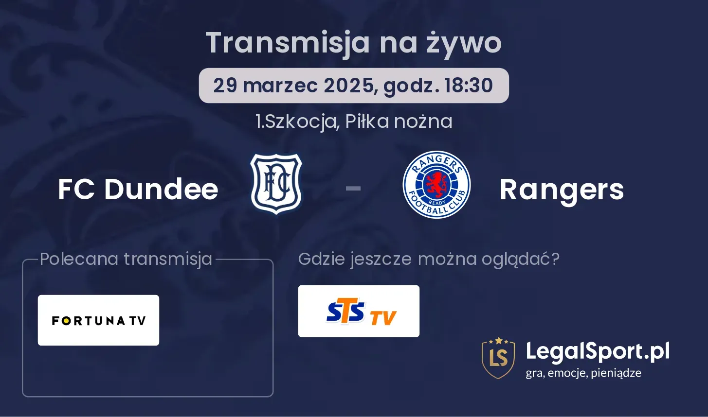 FC Dundee - Rangers gdzie oglądać?