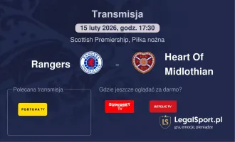 Rangers - Heart Of Midlothian gdzie oglądać? (15.02)