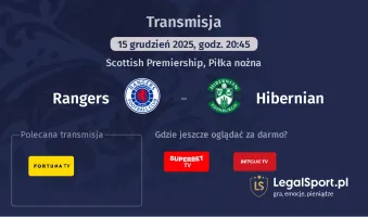 Rangers - Hibernian gdzie oglądać? (15.12)