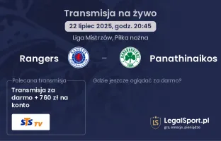Rangers - Panathinaikos gdzie oglądać?