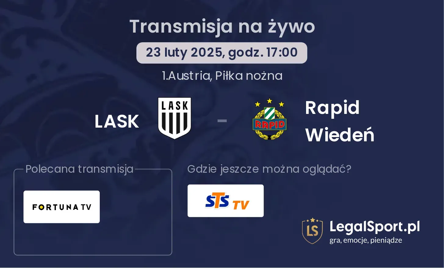 LASK - Rapid Wiedeń gdzie oglądać?