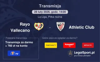 Rayo Vallecano - Athletic Club gdzie oglądać? (28.02)