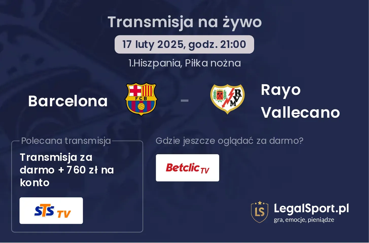 Barcelona - Rayo Vallecano gdzie oglądać?