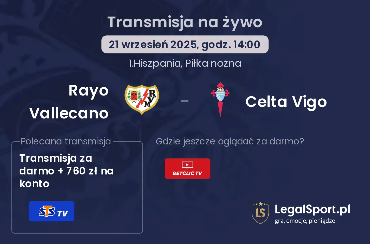 Rayo Vallecano - Celta Vigo gdzie oglądać?