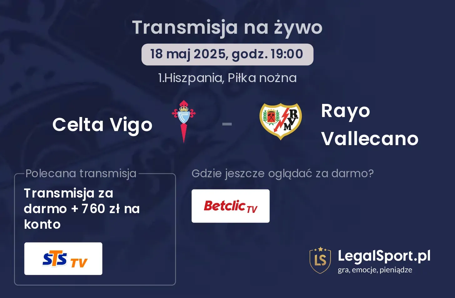Celta Vigo - Rayo Vallecano gdzie oglądać?