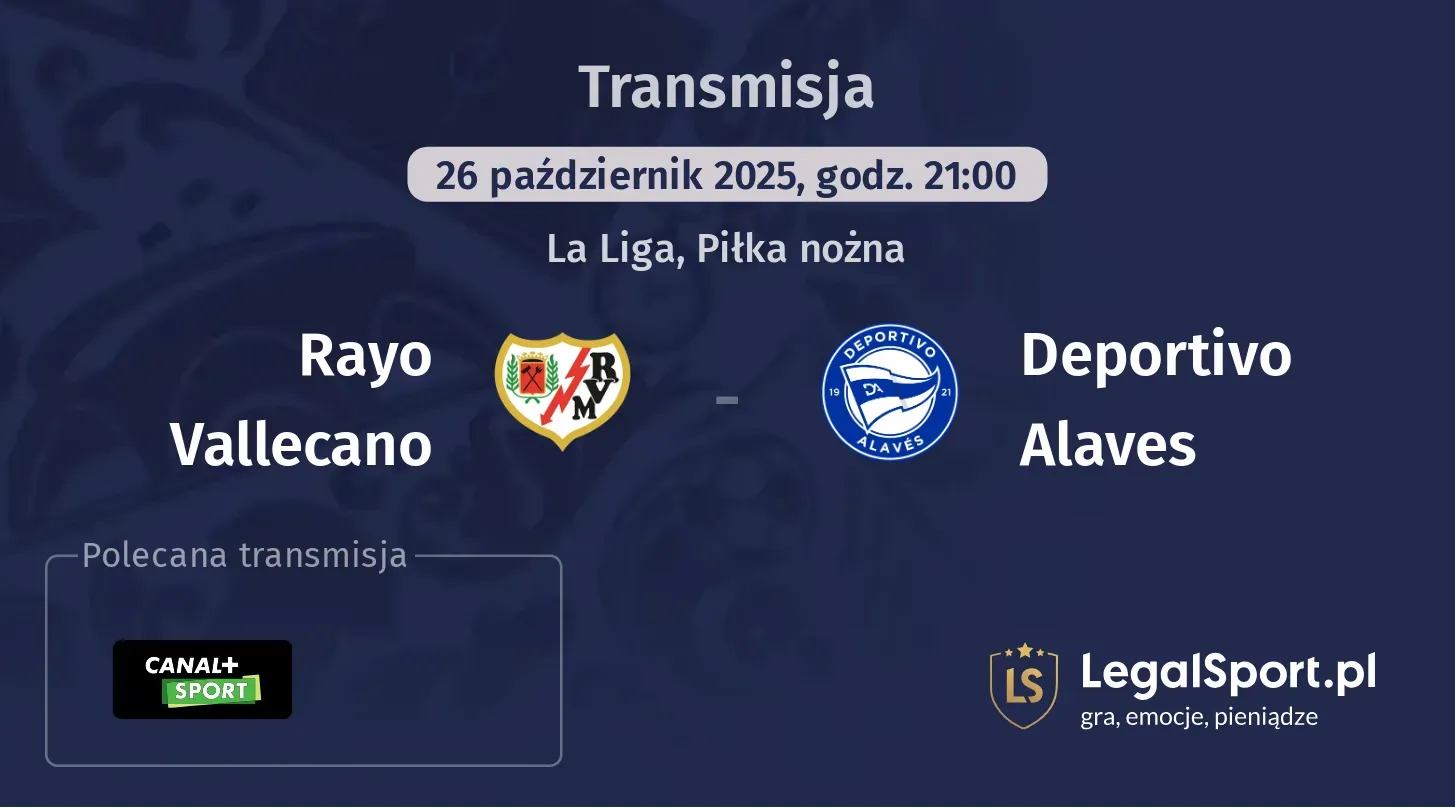 Rayo Vallecano - Deportivo Alaves gdzie oglądać?