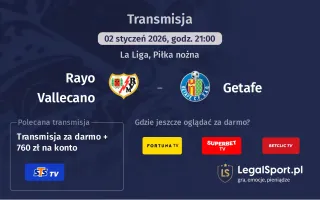 Rayo Vallecano - Getafe gdzie oglądać? (02.01)