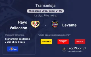 Rayo Vallecano - Levante gdzie oglądać (16.03.2026, 21:00)