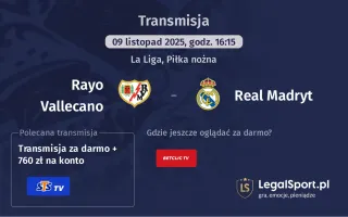 Rayo Vallecano - Real Madryt gdzie oglądać? (09.11)