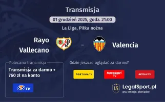 Rayo Vallecano - Valencia gdzie oglądać? (01.12)