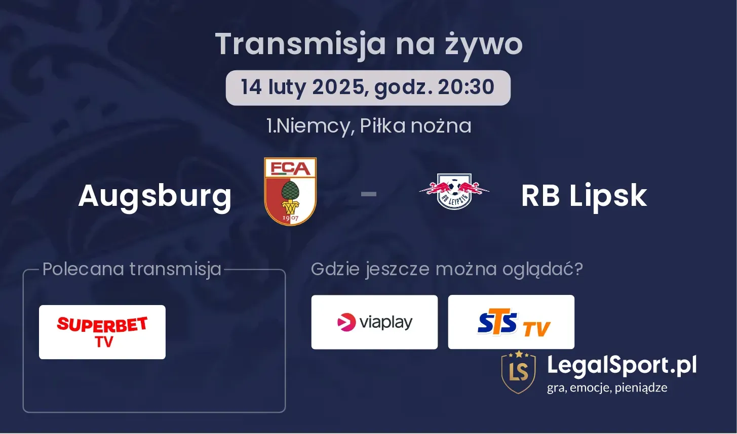 Augsburg - RB Lipsk gdzie oglądać?