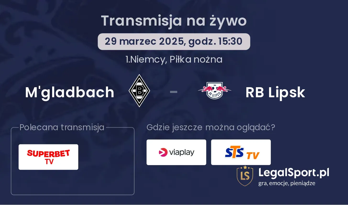 M'gladbach - RB Lipsk gdzie oglądać?