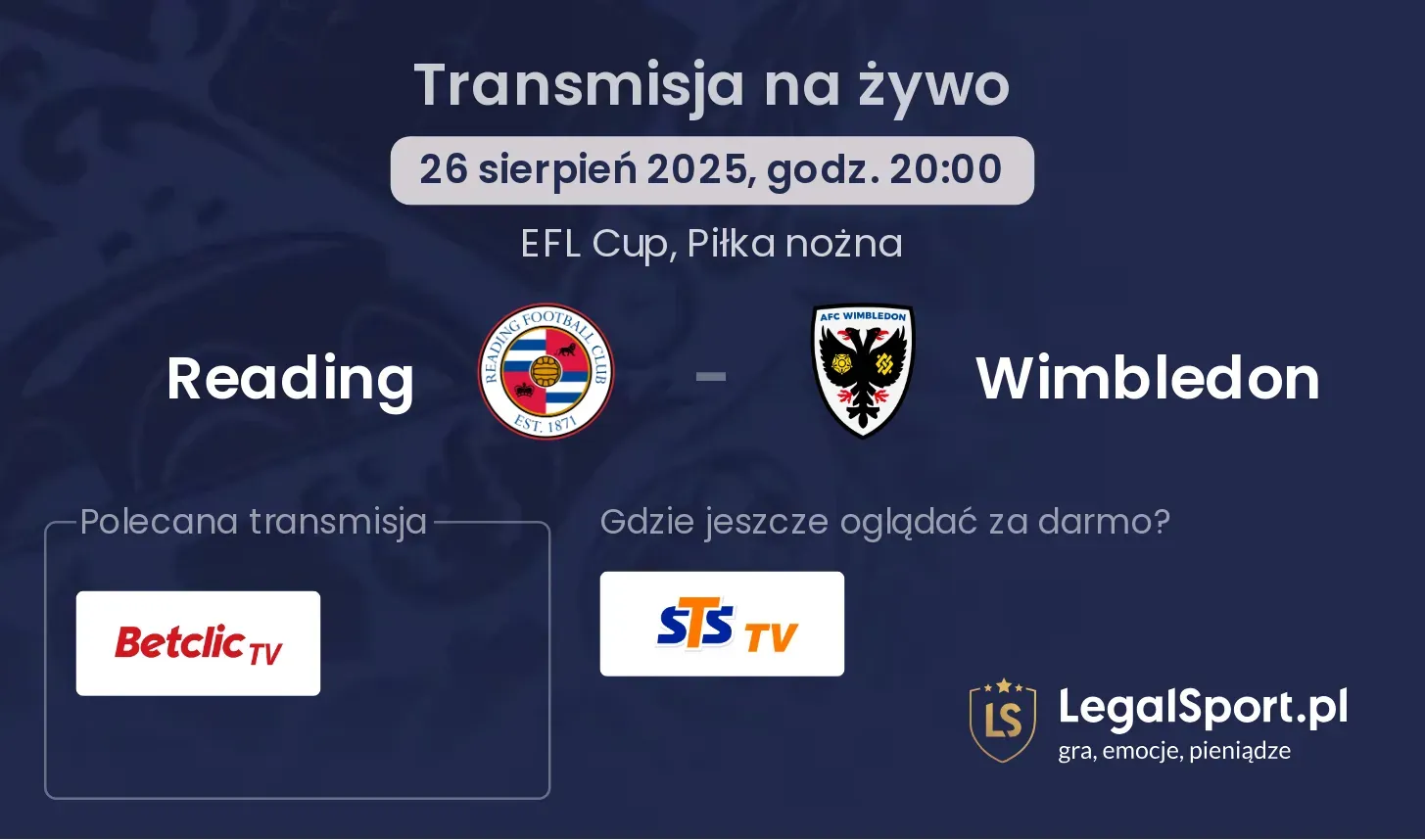 Reading - Wimbledon gdzie oglądać?