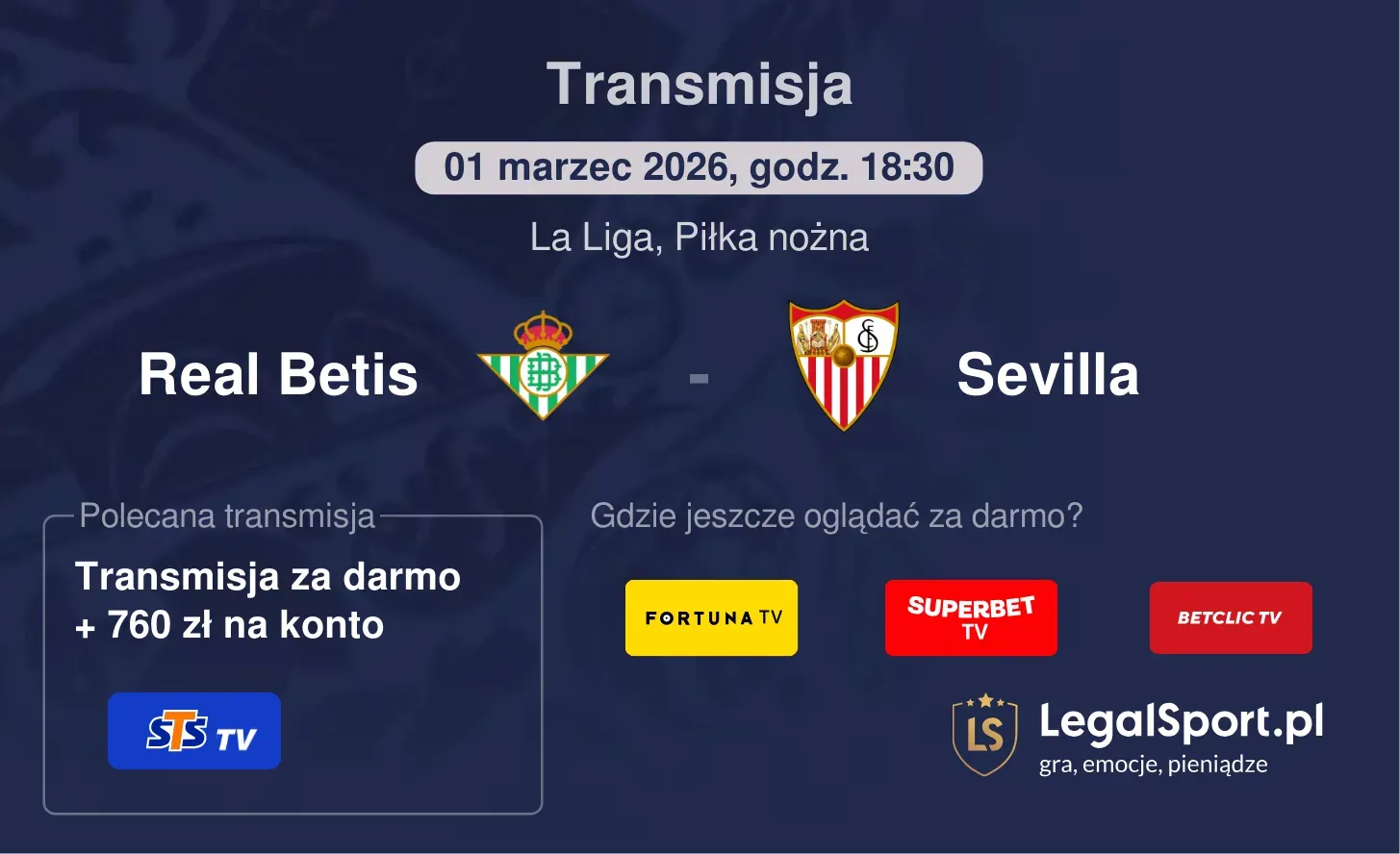 Real Betis - Sevilla Transmisje