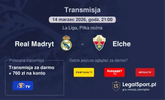 Real Madryt - Elche gdzie oglądać? (14.03)