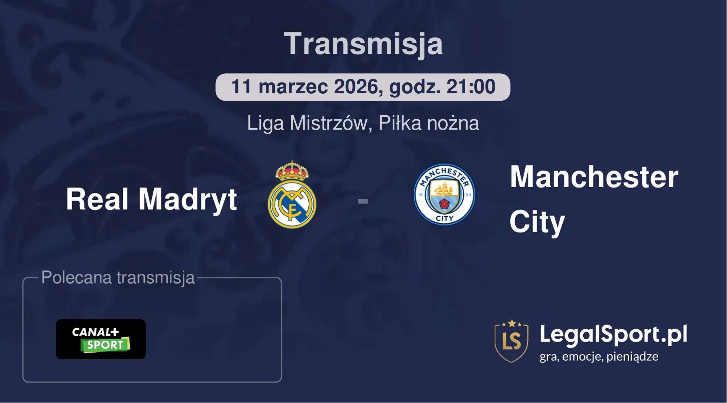 Real Madryt - Manchester City Transmisje