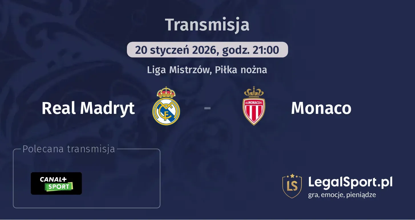 Real Madryt - Monaco Transmisje