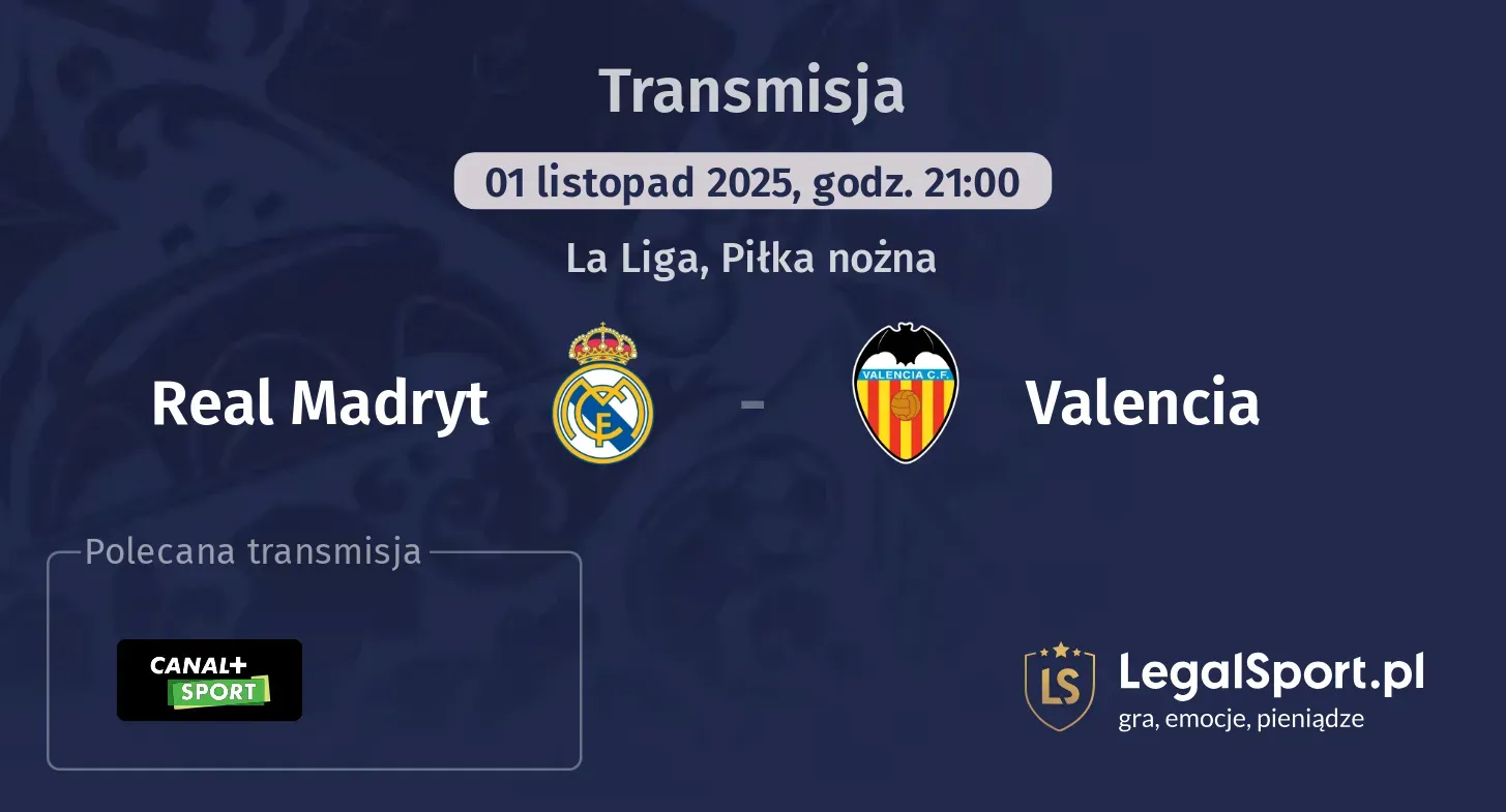 Real Madryt - Valencia Transmisje