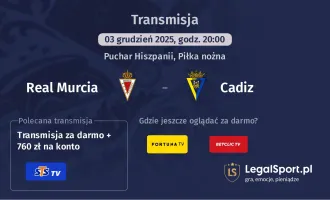 Real Murcia - Cadiz gdzie oglądać? (03.12)