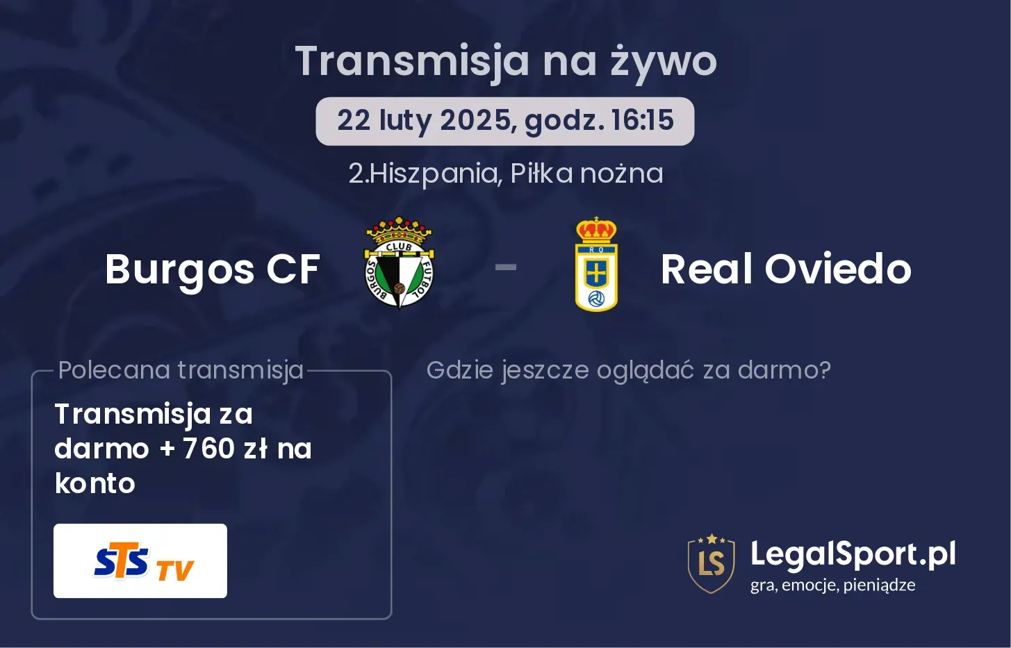 Burgos CF - Real Oviedo gdzie oglądać?