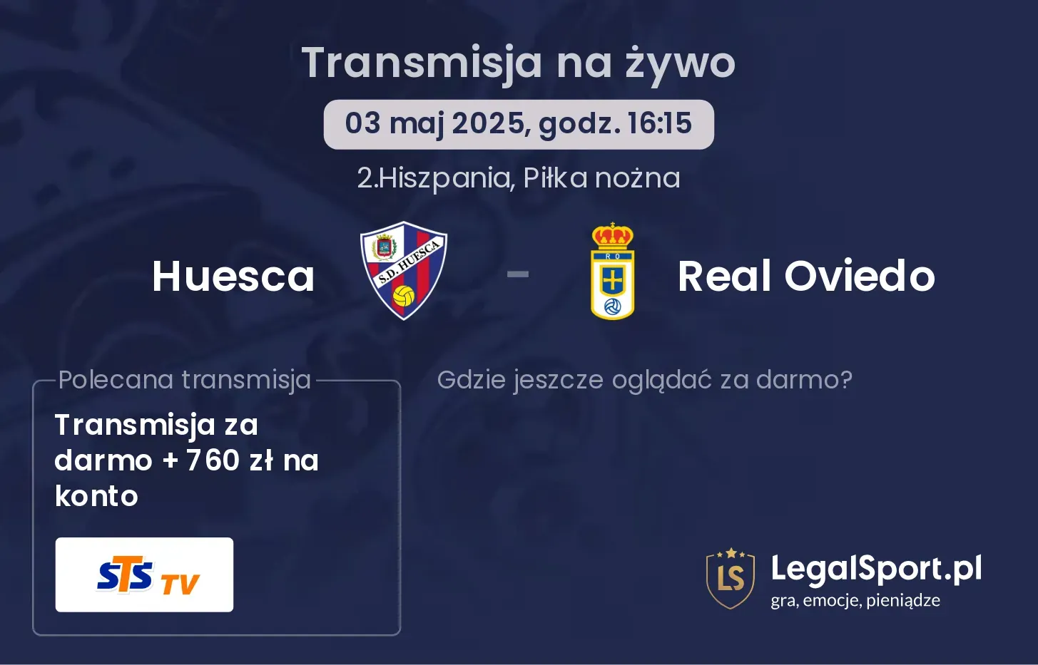 Huesca - Real Oviedo gdzie oglądać?