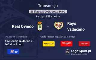 Real Oviedo - Rayo Vallecano gdzie oglądać? (23.11)