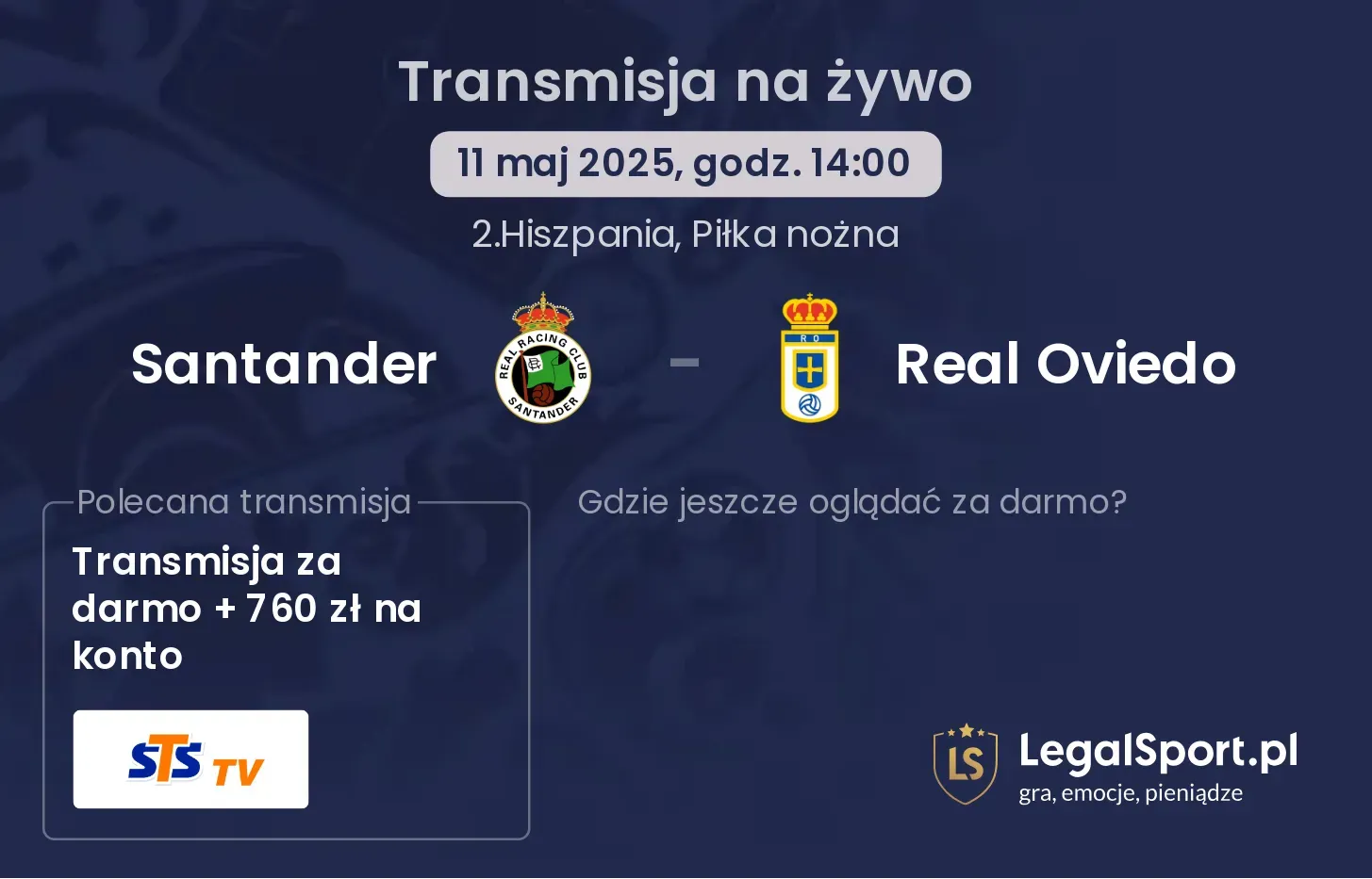 Real Oviedo - Santander transmisja na żywo
