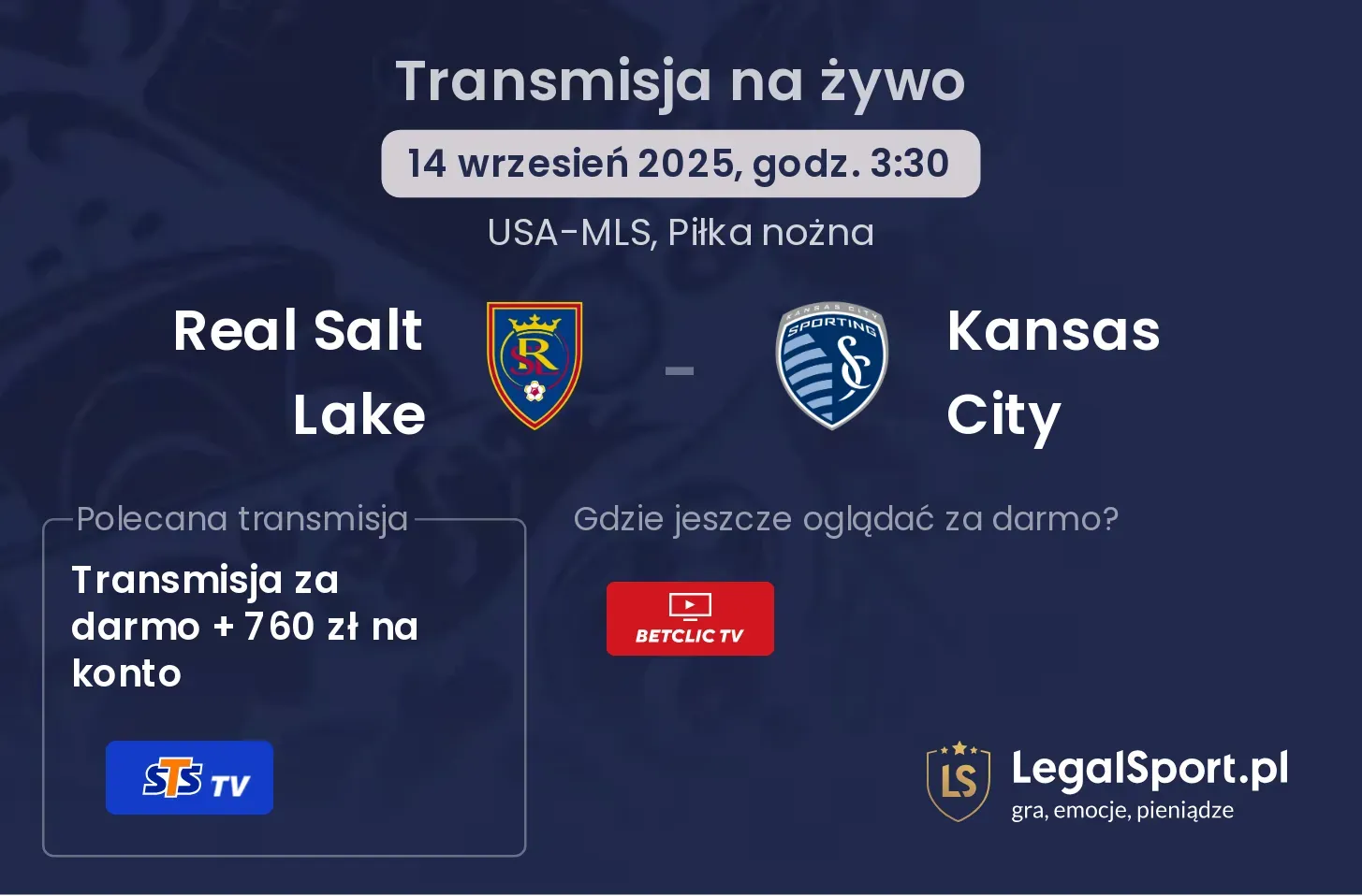 Real Salt Lake - Kansas City transmisja na żywo