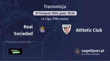 Real Sociedad - Athletic Club gdzie oglądać? (01.11)