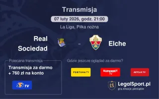 Real Sociedad - Elche gdzie oglądać? (07.02)