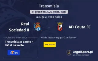 Real Sociedad II - AD Ceuta FC gdzie oglądać? (21.12)