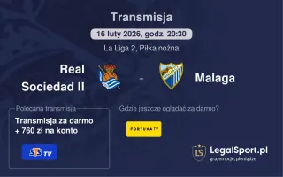 Real Sociedad II - Malaga gdzie oglądać? (16.02)
