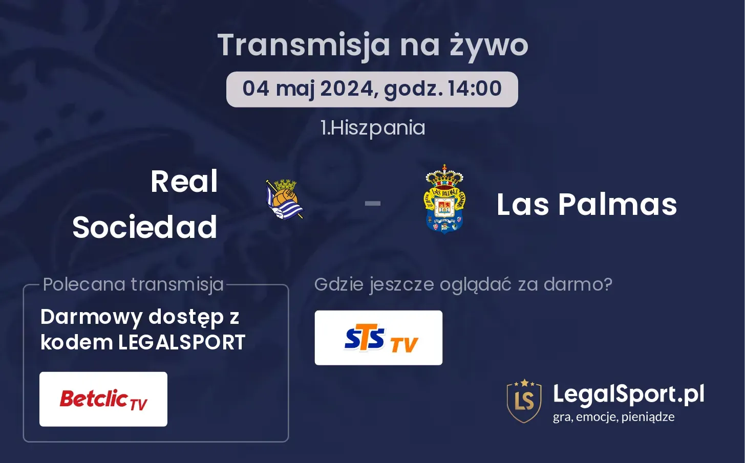 Real Sociedad - Las Palmas transmisja na żywo
