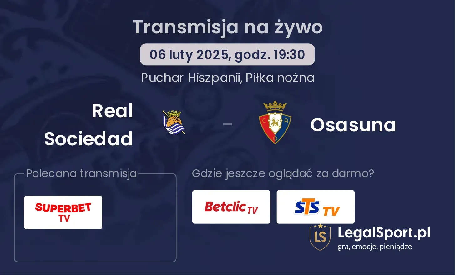 Real Sociedad - Osasuna gdzie oglądać?