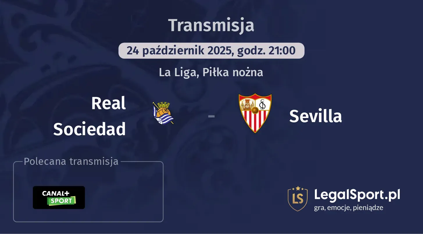 Real Sociedad - Sevilla Transmisje