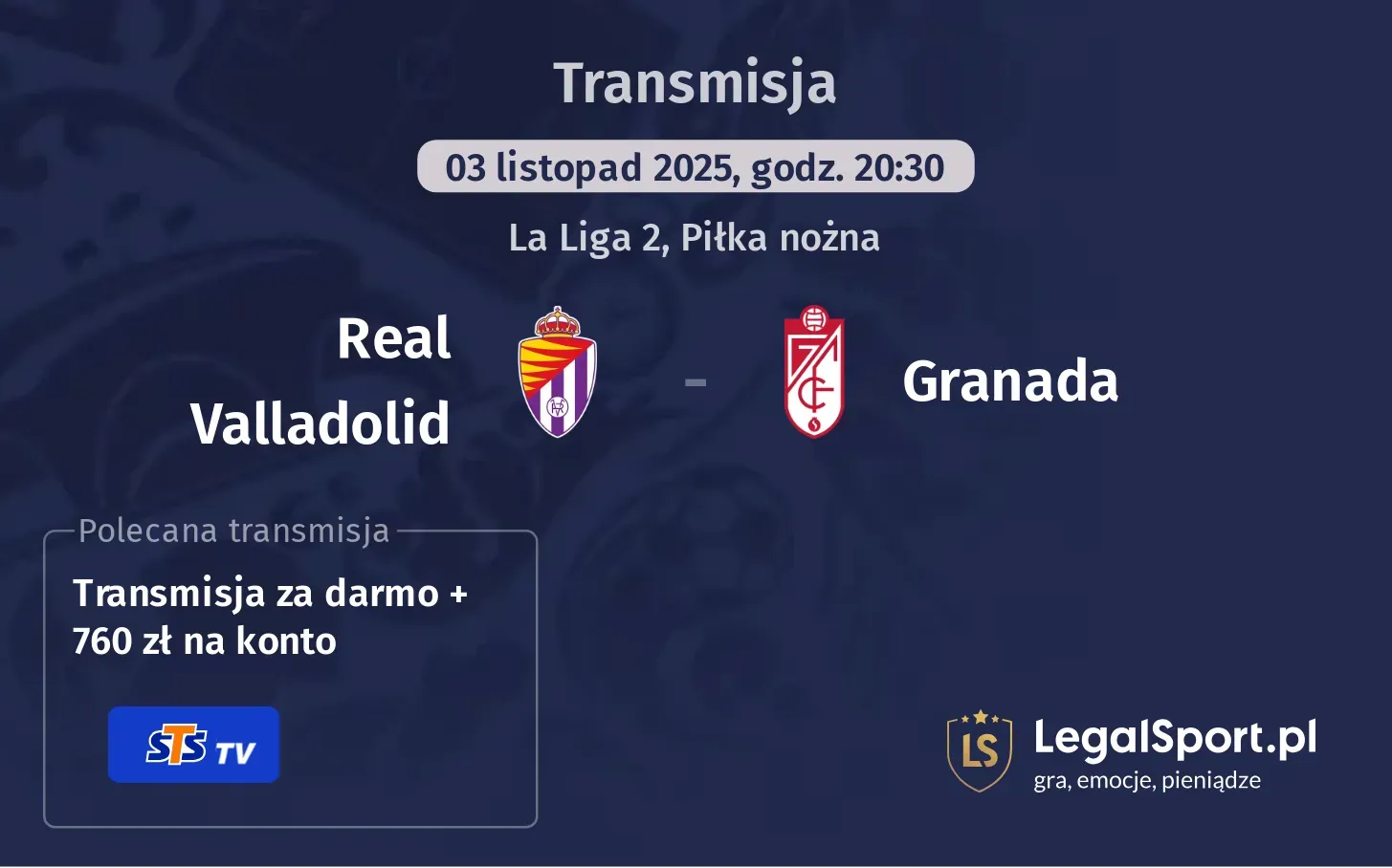 Real Valladolid - Granada Transmisje