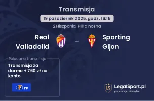 Real Valladolid - Sporting Gijon gdzie oglądać?