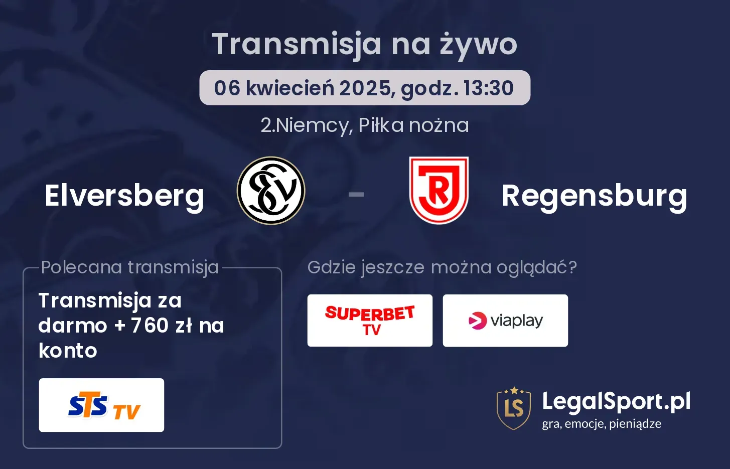 Elversberg - Regensburg gdzie oglądać?