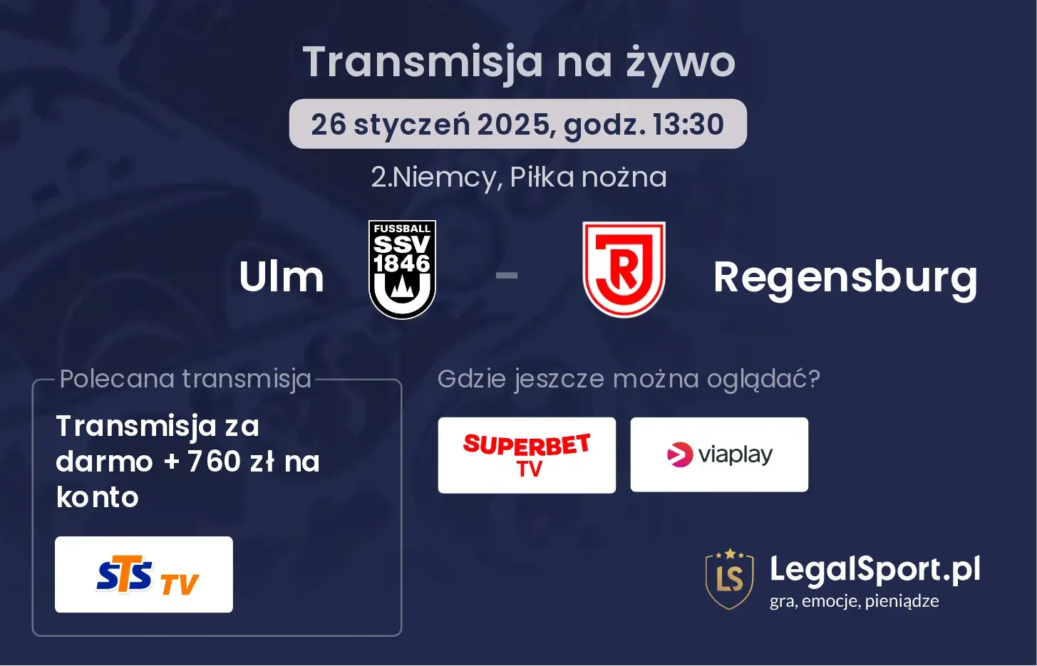 Ulm - Regensburg gdzie oglądać?
