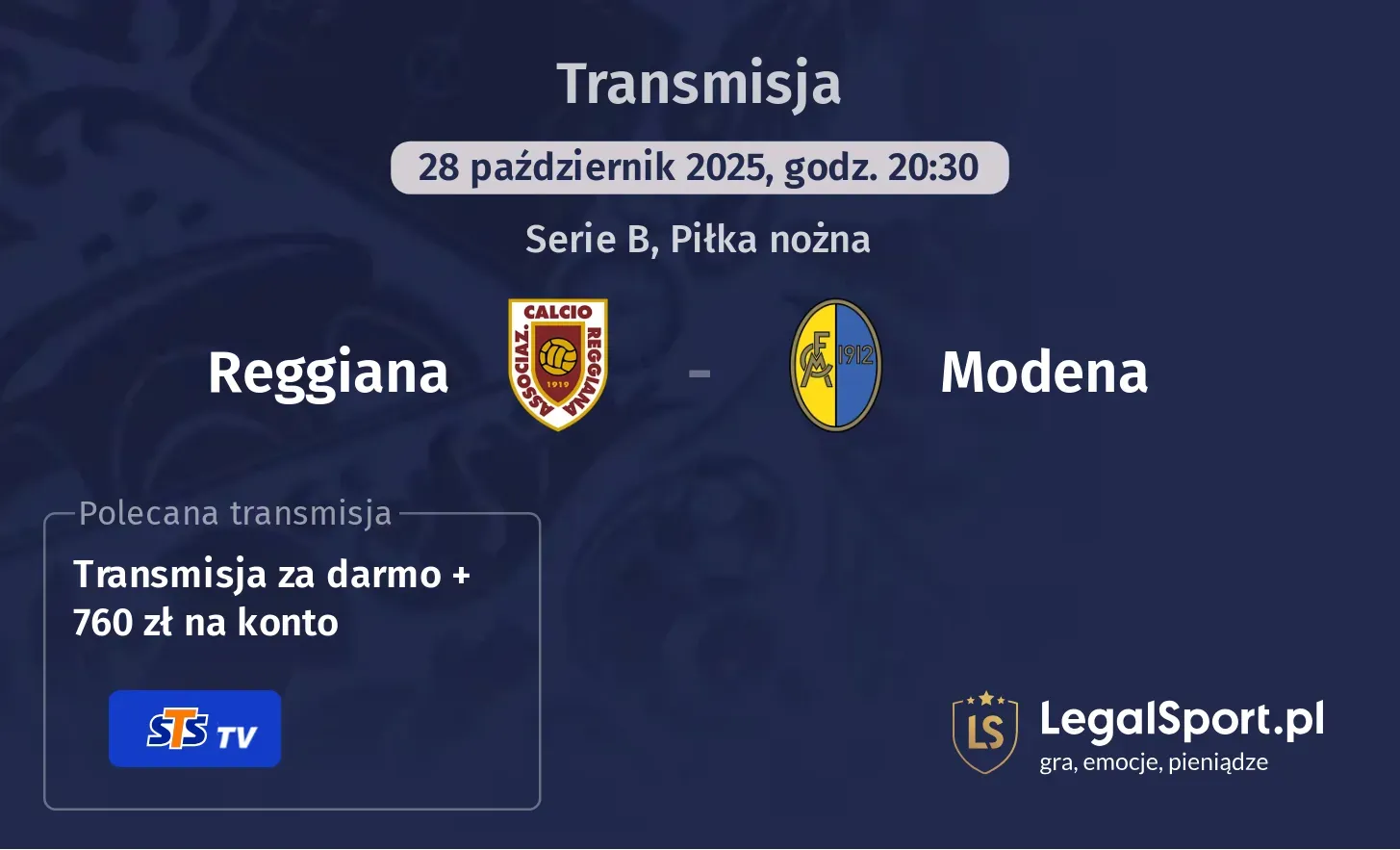 Reggiana - Modena Transmisje